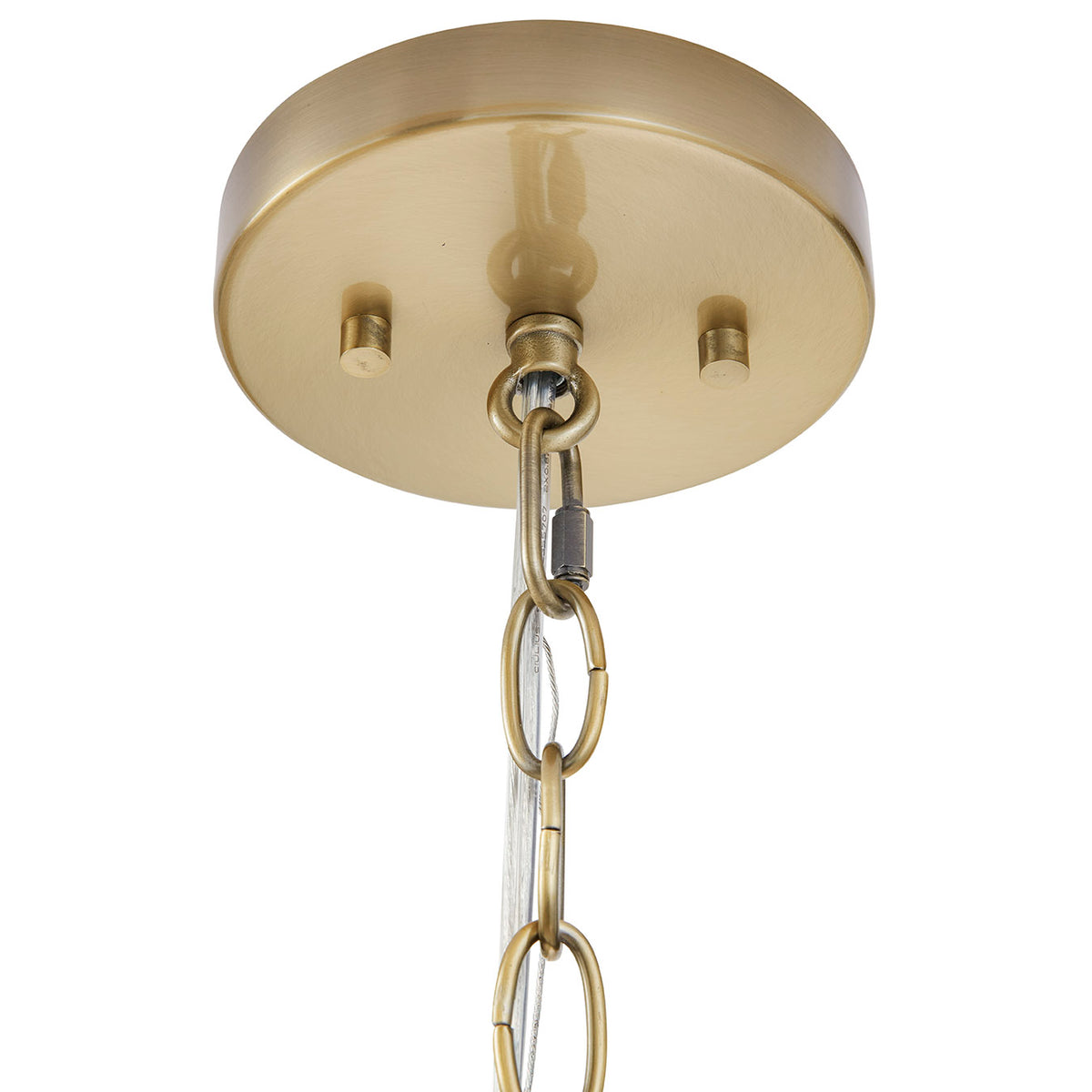 Elegenza 6-light Chandelier with Fabric Drum Shades - Antique Gold