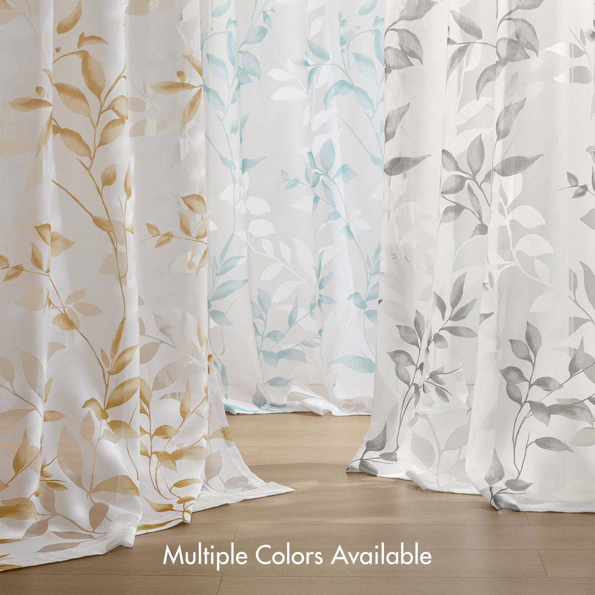 Cecily Burnout Printed Window Curtain Panel - Grey