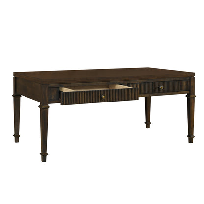 Kenna Fluted 2-drawer Coffee Table - Brown