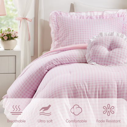 Rowena Comforter Set - Pink