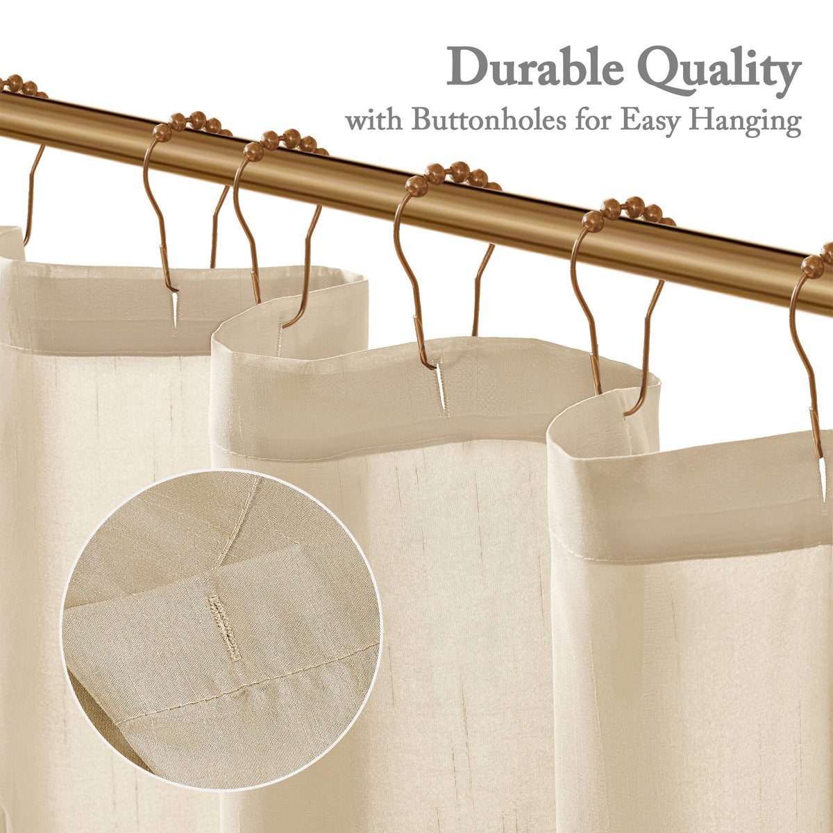 Laurel Tufted Semi-Sheer Shower Curtain - Ivory