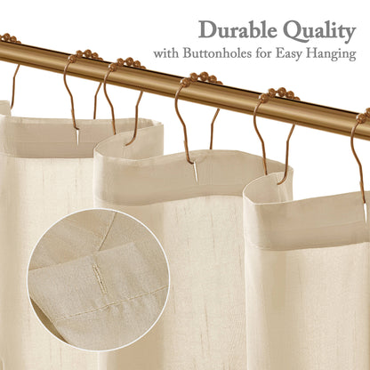 Laurel Tufted Semi-Sheer Shower Curtain - Ivory