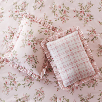 Elena Floral Comforter Set - Pink