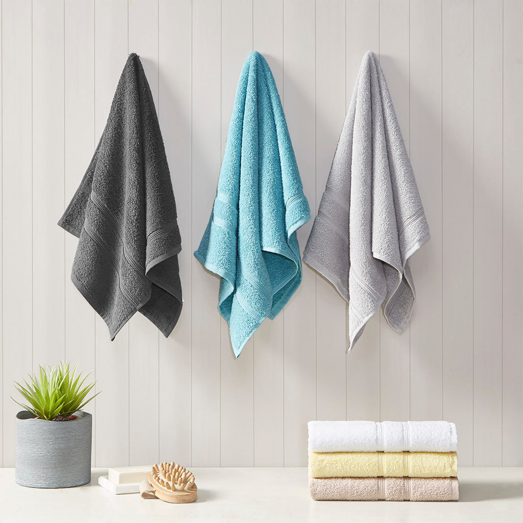 Aegean 100% Turkish Cotton 6 Piece Towel Set - Grey
