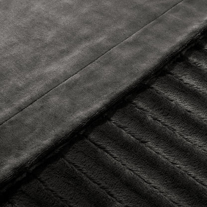Duke Long Fur Throw - Black