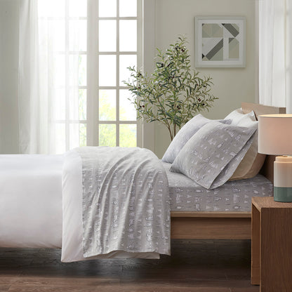 Cozy Cotton Flannel Printed Sheet Set - Bear