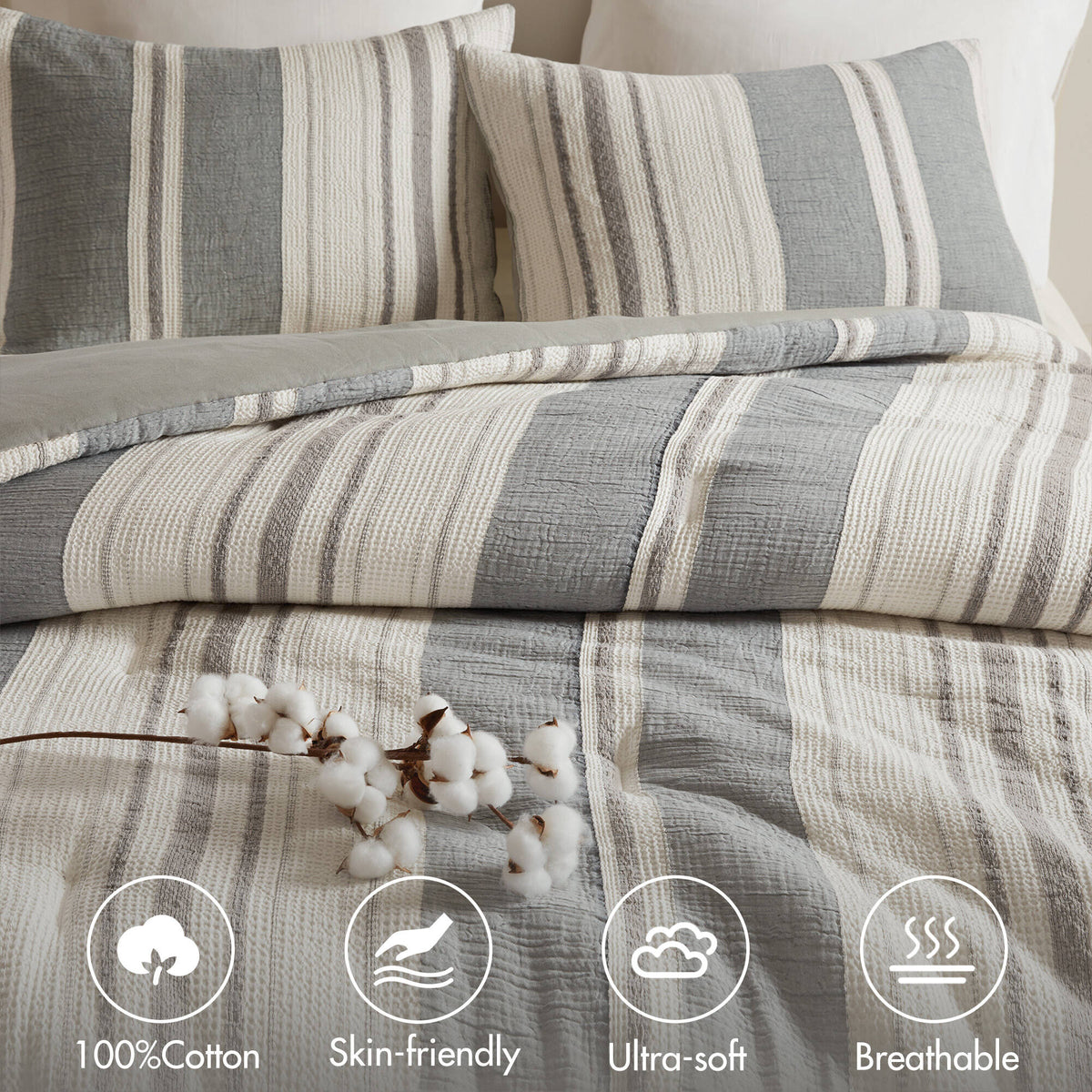 Mesa Comforter Set - Grey