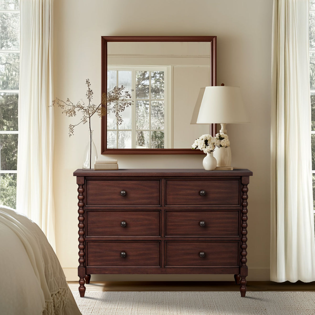 Beckett 6-drawer dresser (46"W) - Morocco Brown