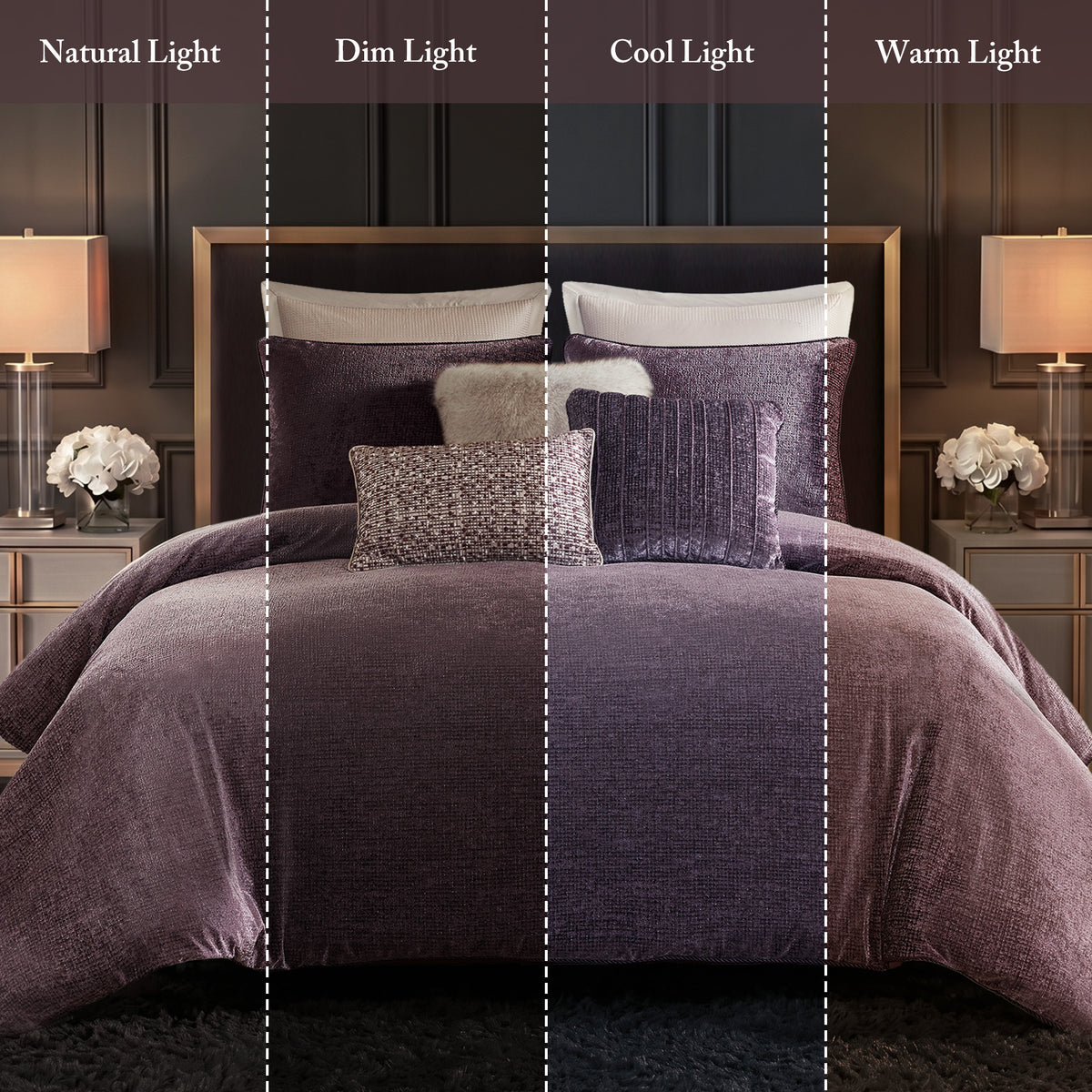 Sterling Jacquard Collection Oversized Duvet Style Comforter Set - Mauve