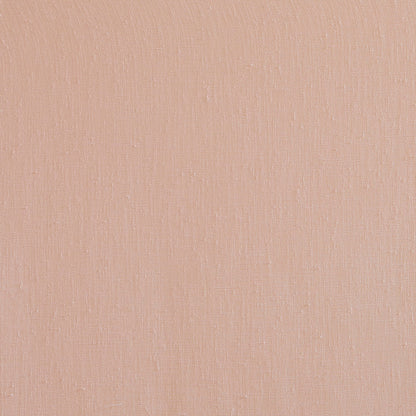 Rosette Floral Embellished Cuff Tab Top Solid Curtain Panel - Blush