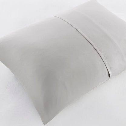 Mina Weave Textured Duvet Cover Set - Light Grey