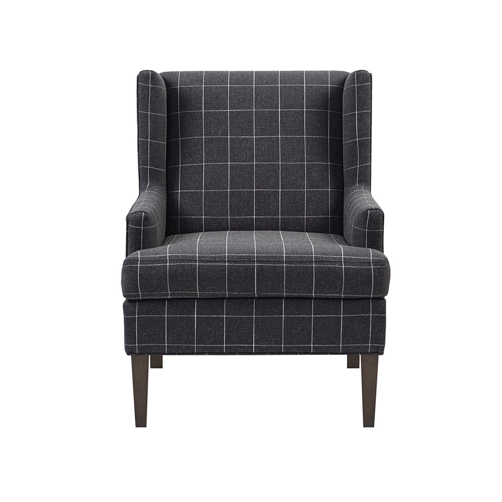 Decker Wingback Armchair - Charcoal