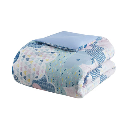 Cloud Cotton Printed Comforter Set - Blue