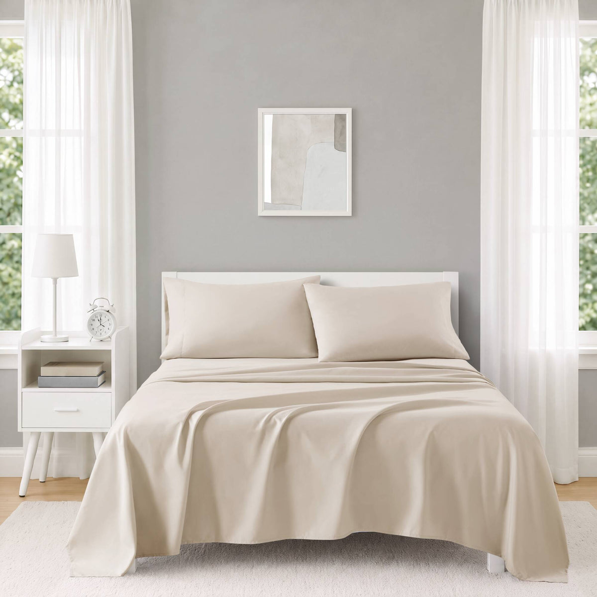 Microfiber All Season Soft Touch Sheet Set - Beige