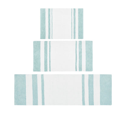 Spa Cotton Reversible Bath Rug - Aqua