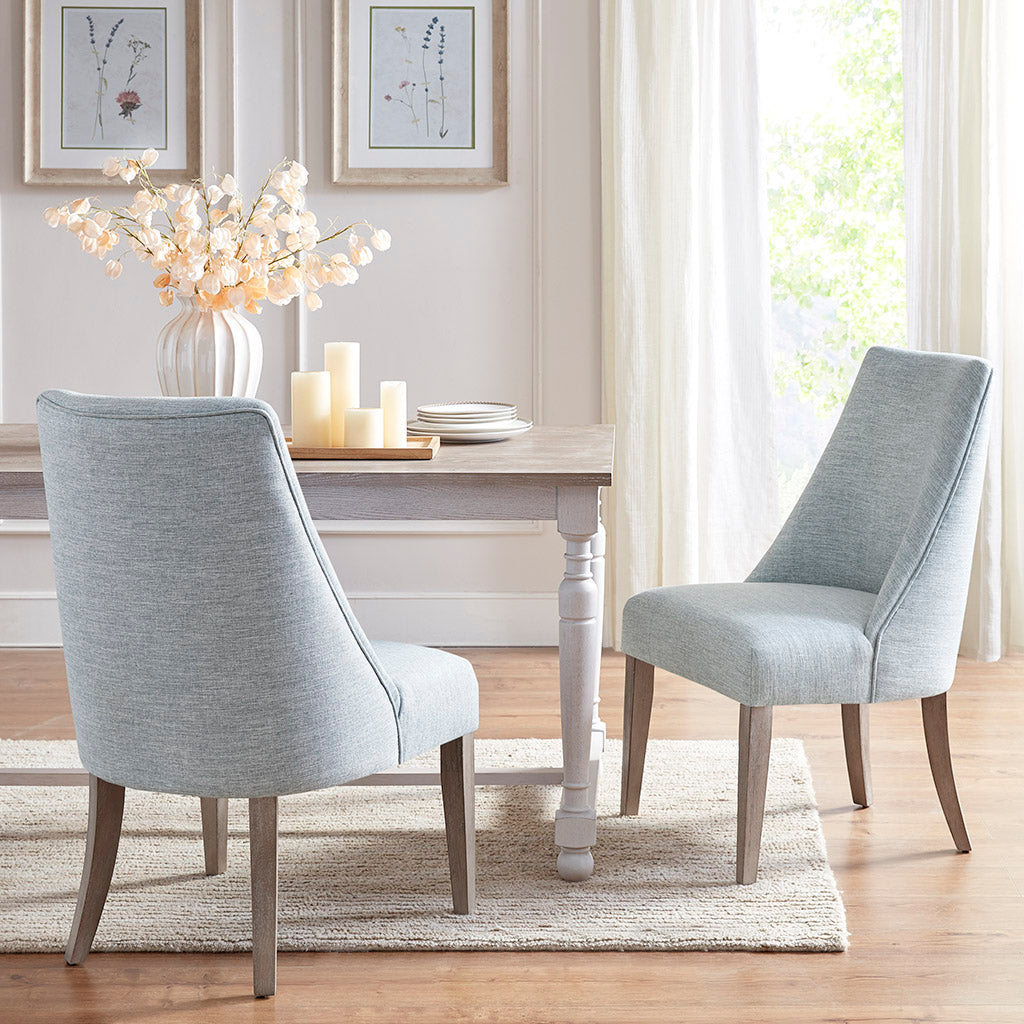Winfield Upholstered Dining chair Set of 2 - Light Blue