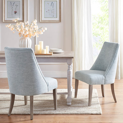 Winfield Upholstered Dining chair Set of 2 - Light Blue
