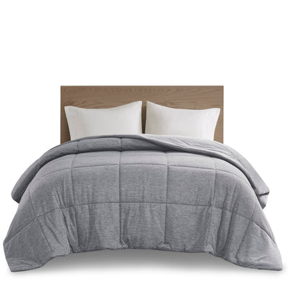 Comfort Cool Jersey Knit Oversized Down Alternative Comforter - Grey