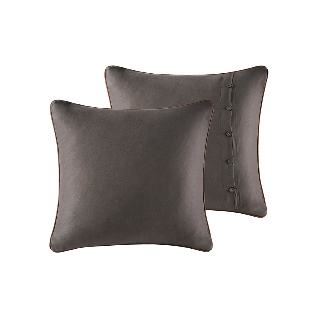 Bitter Creek Oversized Comforter Set - Grey/Brown