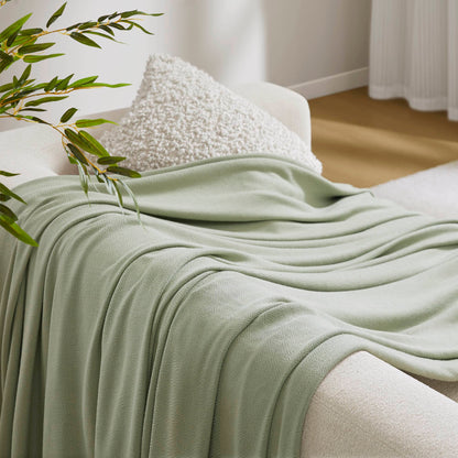 Bamboo Cotton Rayon Blanket - Sage Green