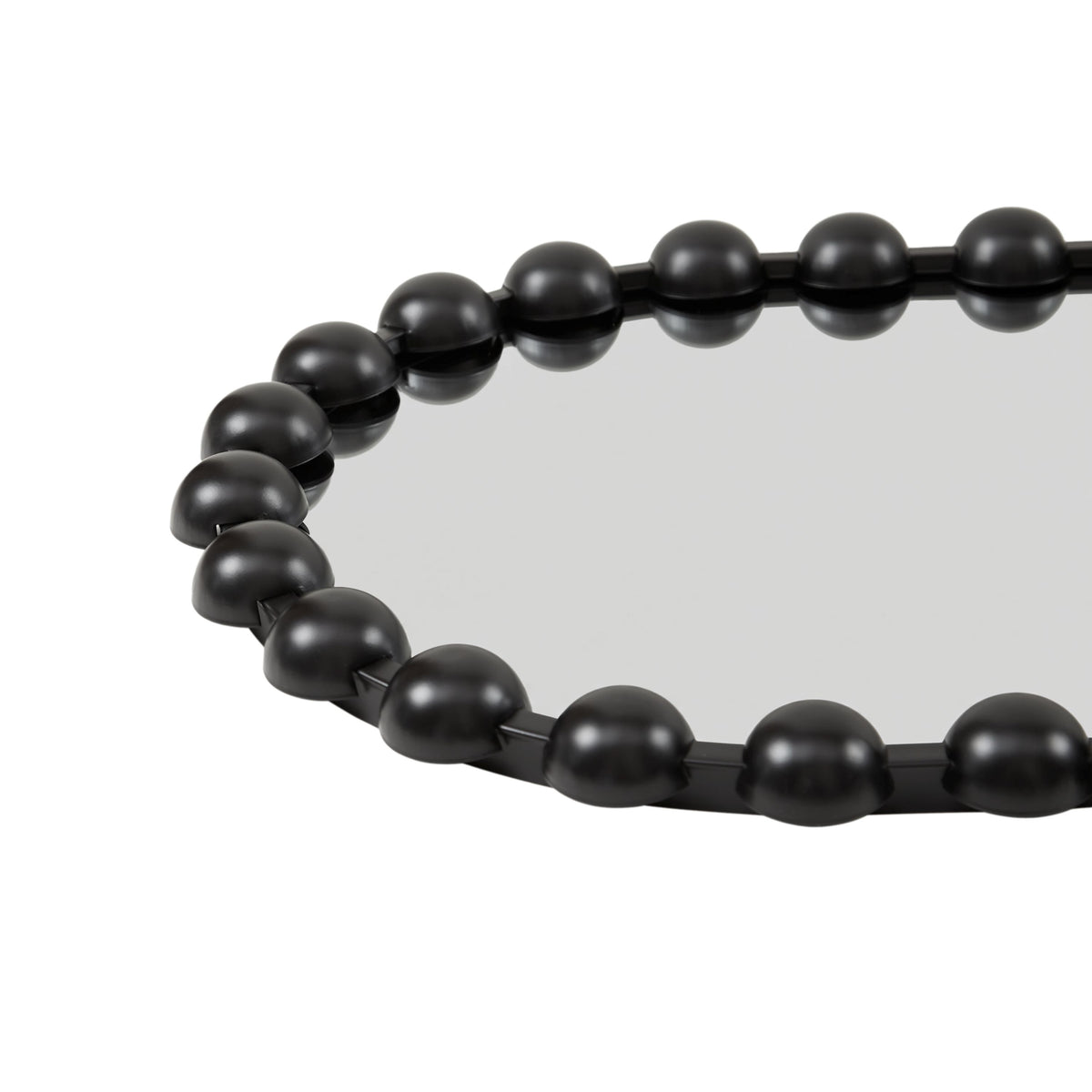 Marlowe 18X36 Oval Beaded Wall Mirror - Black