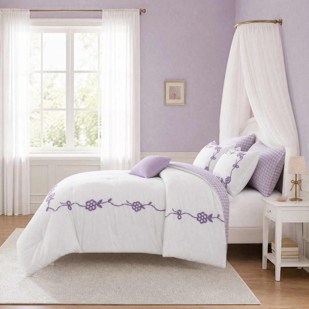 Tiffany Comforter Set - Purple