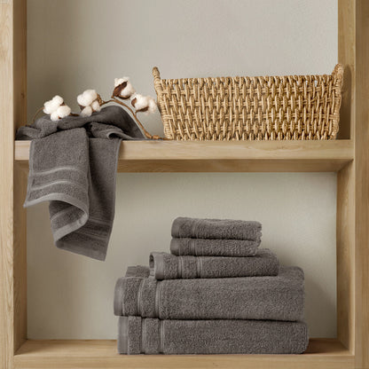 400GSM Essential Bundle Quick Dry 100% Cotton Towel Set - Grey