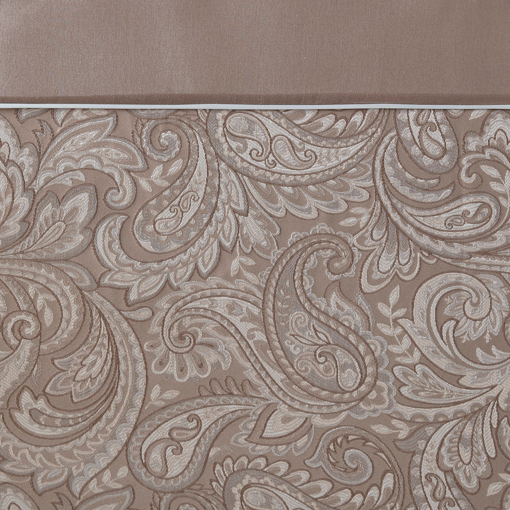Aubrey Jacquard Shower Curtain - Blue/Brown