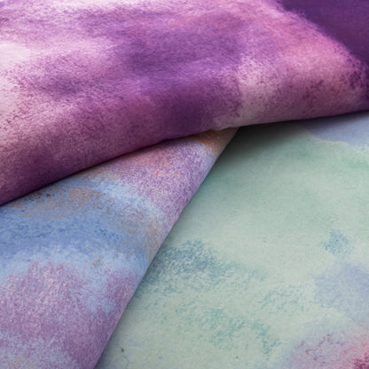 Cassiopeia Watercolor Tie Dye Printed Comforter Set with Throw Pillow - Lavender