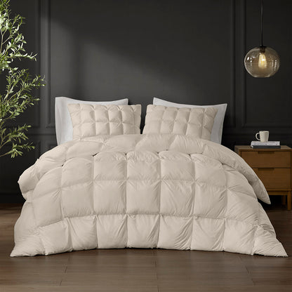 Stay Puffed Overfilled Down Alternative Comforter - Tan