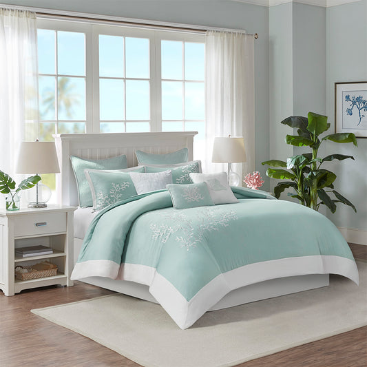 Coastline Duvet Cover Mini Set - Aqua
