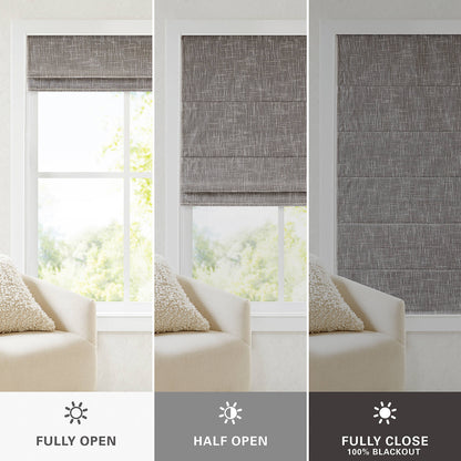 Quincy Cordless Roman Shade - Grey