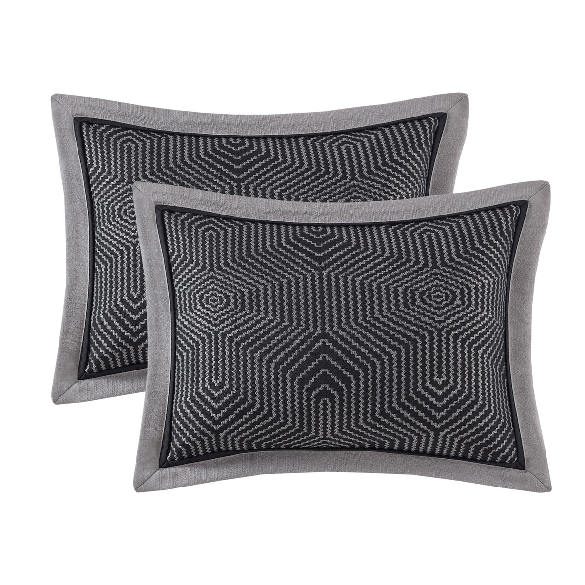 Shades of Serenity Jacquard Comforter Set - Black