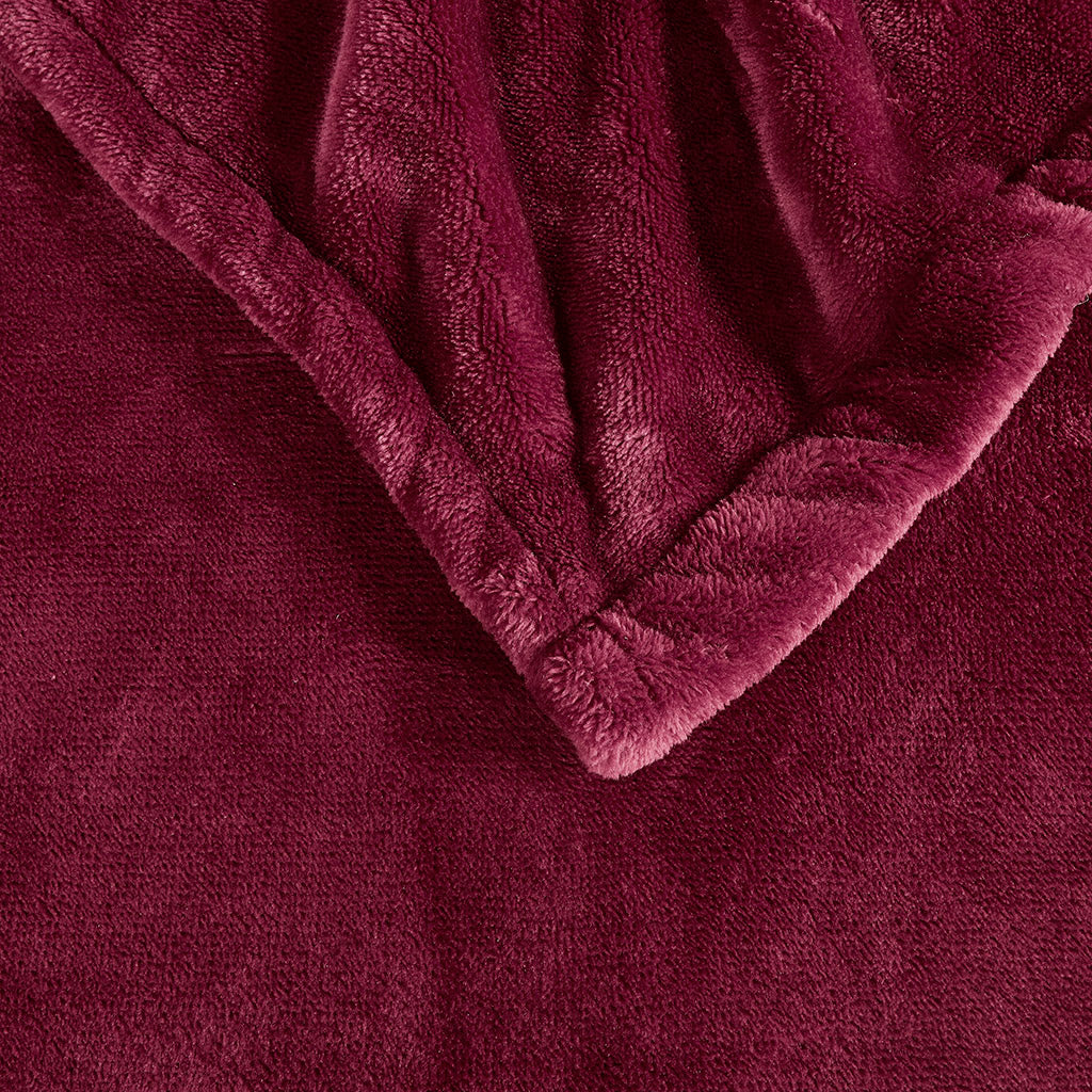Plush Heated Blanket - Red