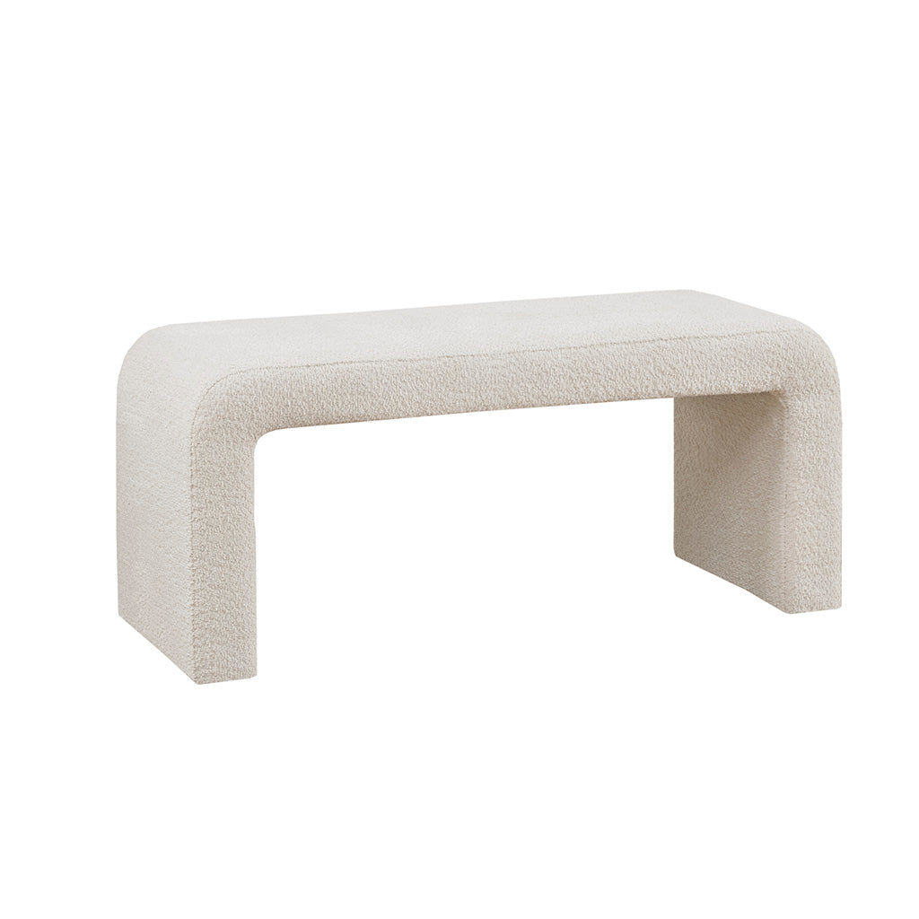 Steve Boucle Waterfall Bench - Cream