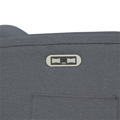 Candace Power Recliner 3-in-1 with Swivel, Glider, Charging Station - Grey