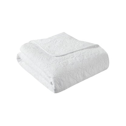 Quebec Oversized Quilted Throw - White
