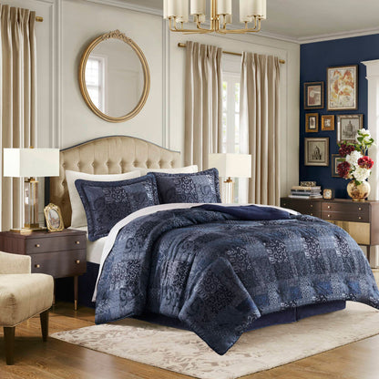 Galleria 4 Piece Comforter Set - Navy