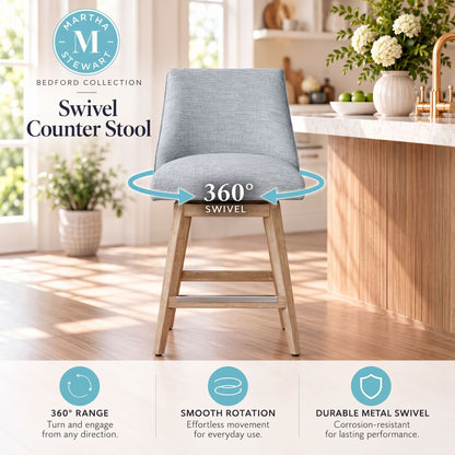 Winfield Swivel Counter Stool - Light Blue