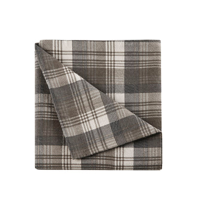 Cotton Flannel Sheet Set - Brown Plaid