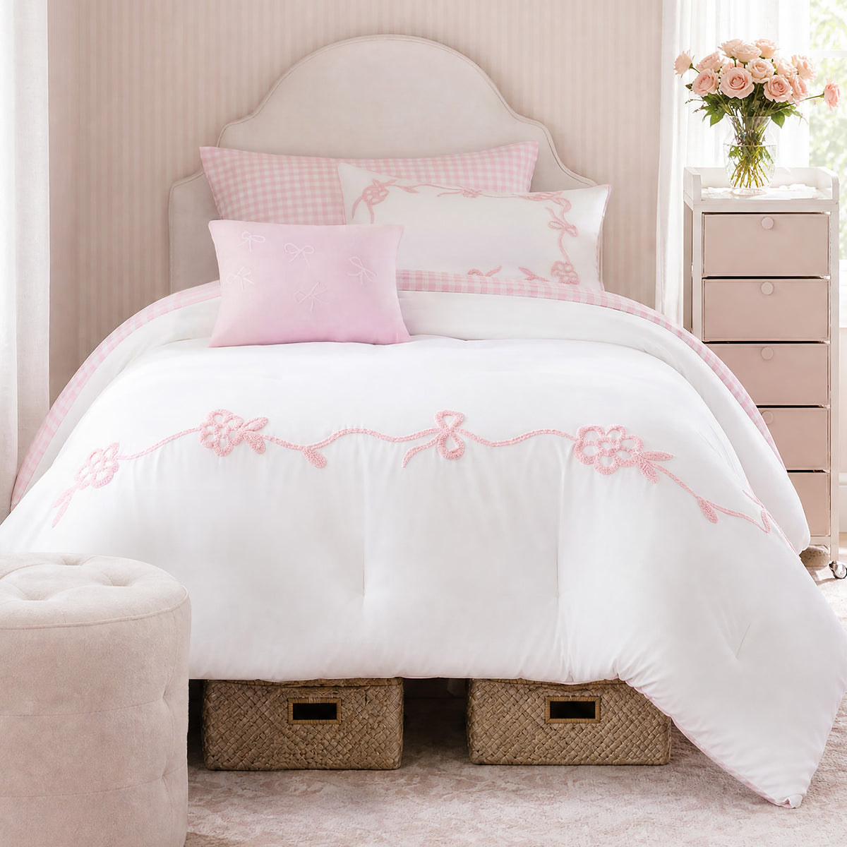Tiffany Comforter Set - Pink