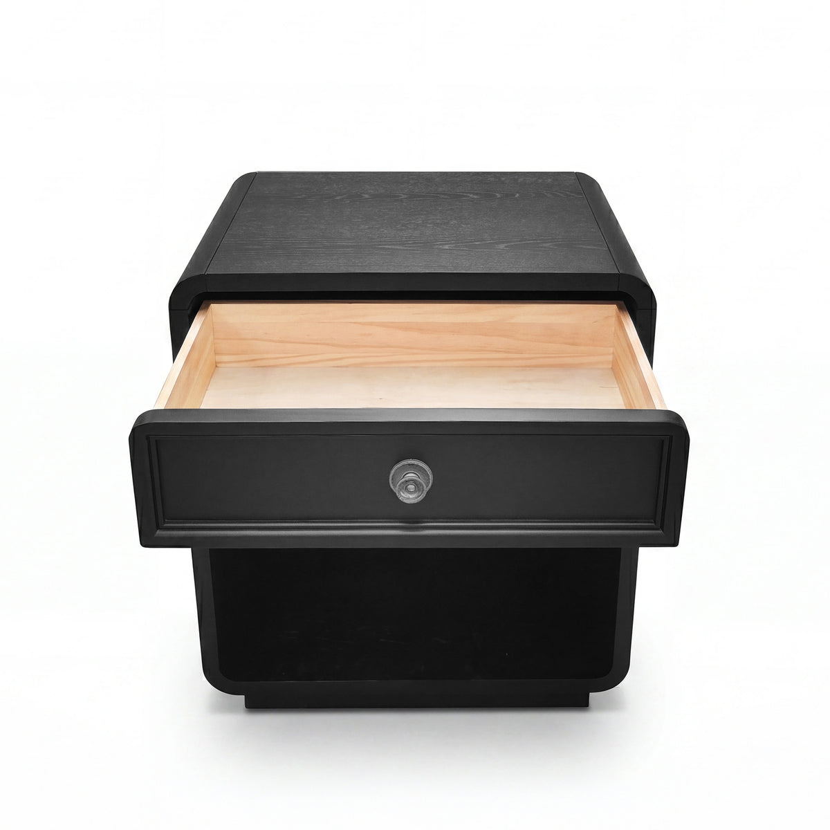 Deco Nightstand - Black Satin