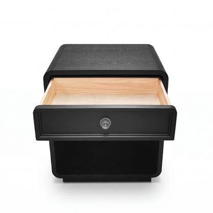Deco Nightstand - Black Satin