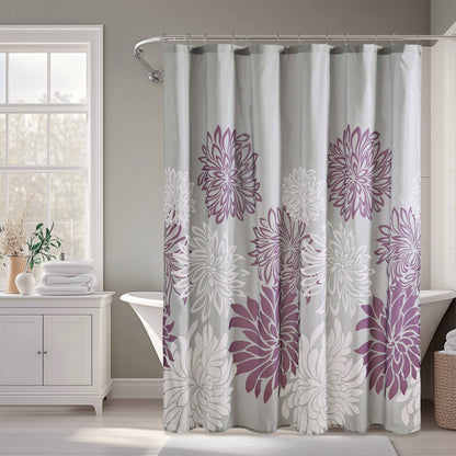 Maible Printed Floral Shower Curtain - Purple