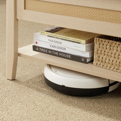 Lennox Lift-Top Rattan Coffee Table - Natural