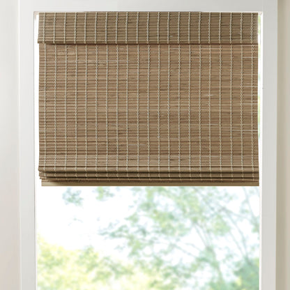 Eastfield Bamboo Light Filtering Roman Shade 64"L - Natural Ash