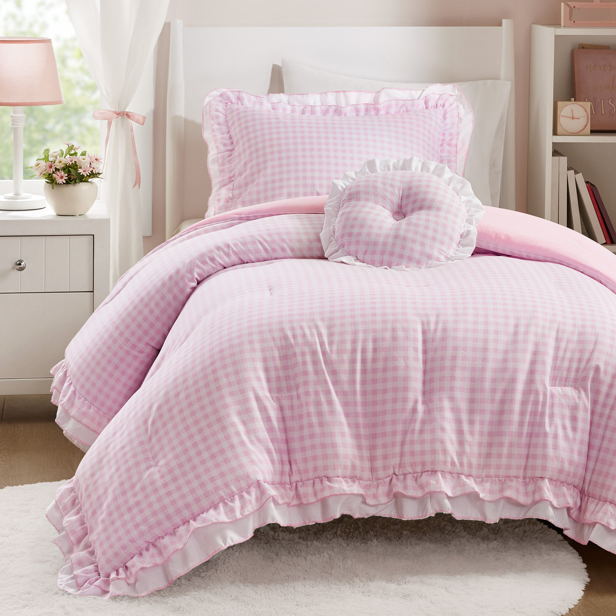 Rowena Comforter Set - Pink