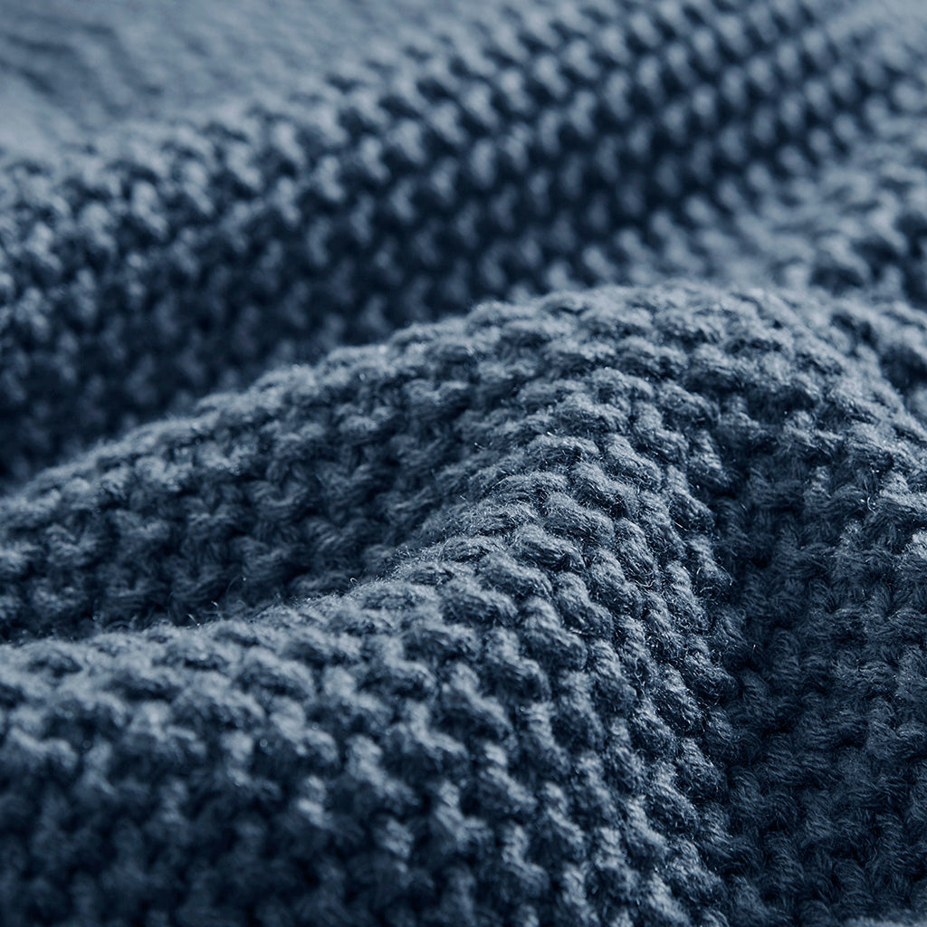 Bree Knit Blanket - Indigo