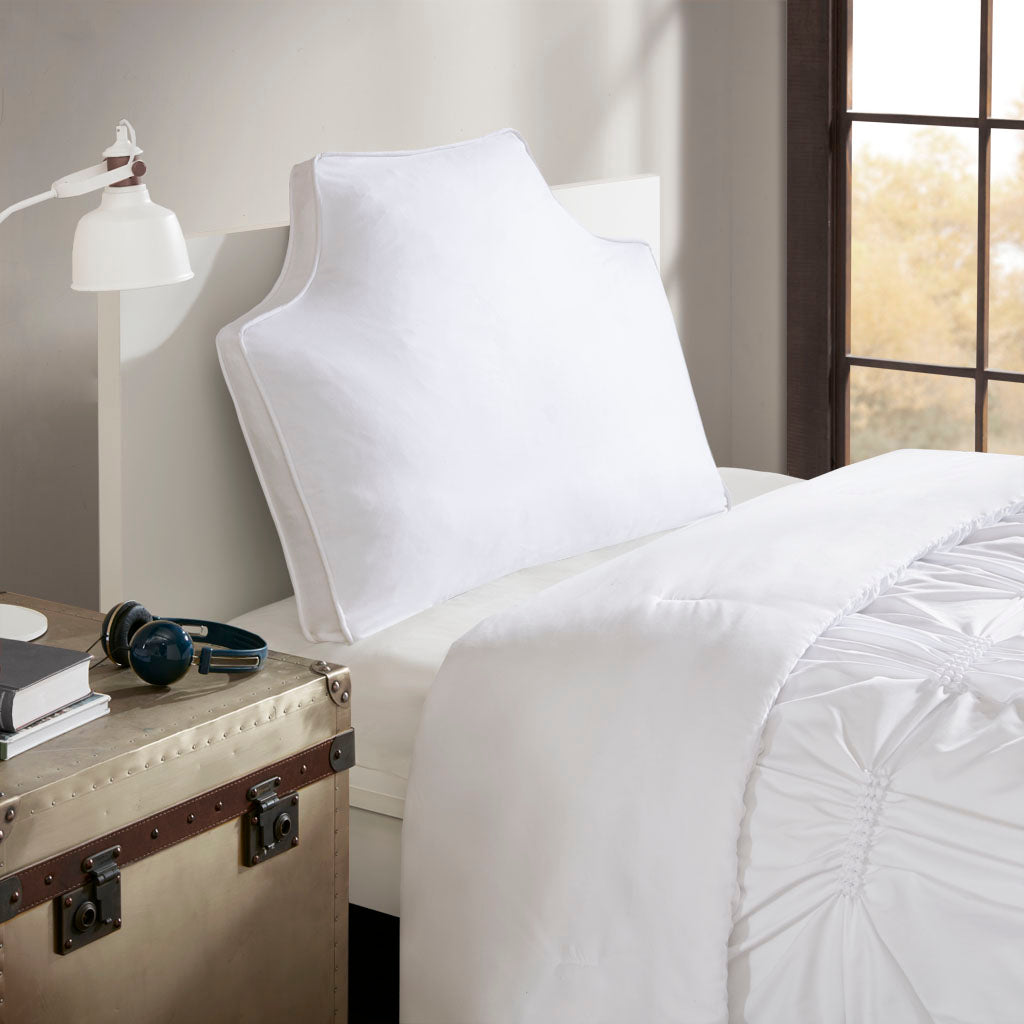 Oversized Headboard 100% Cotton Canvas Pillow - White