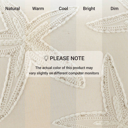 Lily Starfish 1 Piece Cotton Pillow Cover - Linen
